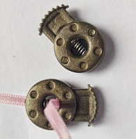 Зажим-фиксатор №1 кольцо 25 мм, пластик, цвет бронза