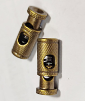 Зажим-фиксатор металл с насечками 22х8мм, цвет бронза №14