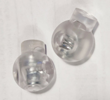 Зажим-фиксатор 22 мм, цвет прозрачный пластик (пара 2шт) №15