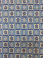 Ткань для печворка Гжель синяя (цена за 1см)