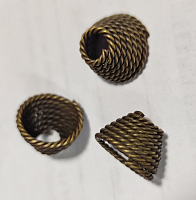 Наконечник-концевик "спираль" 10х14 мм бронза (2шт)- №12