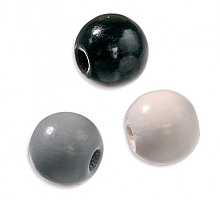 БУСИНЫ ДЕРЕВЯННЫЕ, 4 ММ разноцветные бело-серо-черные 165шт ш29