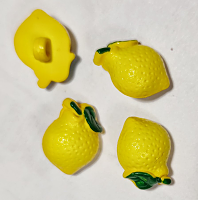 Пуговица детская на ножке лимон 18х14мм Б130