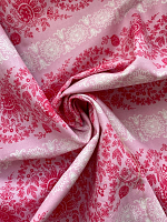 Ткань для печворка Розовый орнамент ( цена за 1 см )