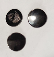 Пуговица металл полированный. 13 мм, темный никель Б124