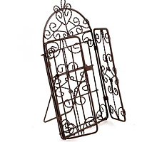 Металлическая фото рамка 'Ворота' 9,5х18,5см коричневая