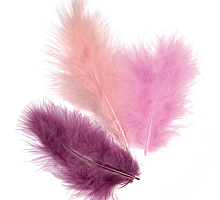 Набор перьев марабу фиолетовый, 9 см
