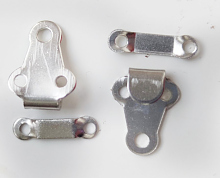 Крючок брючный пришивной 11х15мм никель 3шт в упаковке Б116