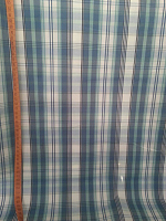 Сорочечная серо-мятная полоска (цена за 1см)