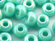 Бисер керамический радужный 64130 бирюзовый