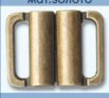 Застежка для купальника латунь 15мм