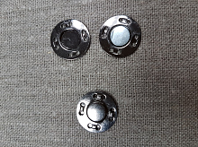 Кнопка магнитная пришивная черный никель, 20 мм  Ш13