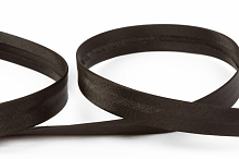 Косая бейка атлас, 1.5см черная