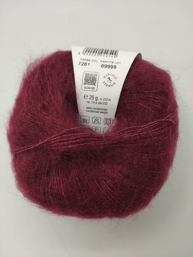 Lana Gatto Silk Mohair (Силк Мохер) 7261, бордовый