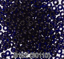 Бисер прозрачный №10 33110 темно-синий (50г)
