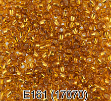 Бисер прозрачный №10 17070 золотистый (50г)