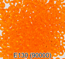 Бисер прозрачный №10 90000 оранжевый (50г)