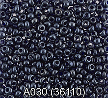 Бисер керамический блестящий 36110 - темно-серый