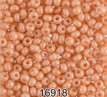 Бисер керамический блестящий 16918 розово-бежевый