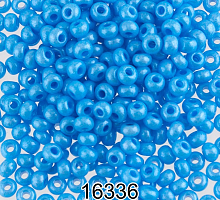 Бисер керамический блестящий 16336 голубой