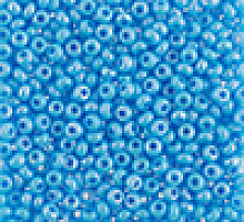 Бисер керамический радужный 64020 голубой