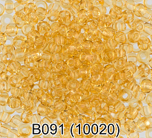 Бисер прозрачный №10 10020 желтый (50г)