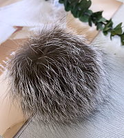 Помпон из лисы 10см натуральный
