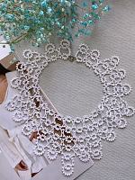 Воротник ручной работы (белый) ш15