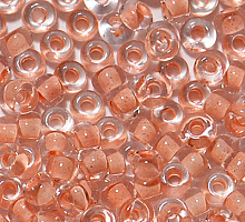 Бисер прозрачный с прокрасом 38387 персик