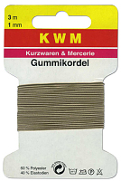 РЕЗИНКА 1 ММ ШЛЯПНАЯ , БЕЖЕВЫЙ 3м