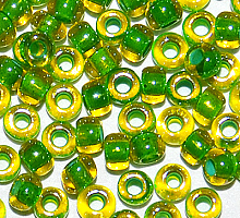 Бисер прозрачный с цветной линией 81012