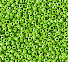 Бисер керамический блестящий 58230 ярко-зеленый