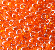 Бисер прозрачный блестящий 96000 оранжевый