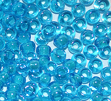 Бисер прозрачный с цветной линией 61015