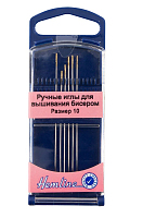 ИГЛЫ ДЛЯ ВЫШИВАНИЯ БИСЕРОМ В ПЛАСТИКОВОМ КОНТЕЙНЕРЕ №10, 6 ШТ