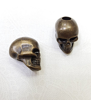 Наконечник (концевик) череп, бронза