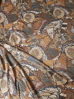 Трикотаж плотный бежевая абстракция (цена за 1см)