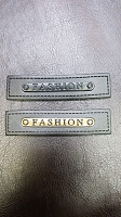 Нашивка, иск.кожа/металл, черная FASHION