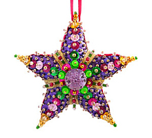 НАБОР ДЛЯ ТВОРЧЕСТВА - ЕЛОЧНАЯ ИГРУШКА "ПУРПУРНАЯ ЗВЕЗДА"
