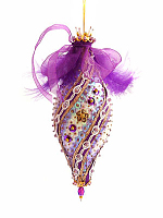 НАБОР ДЛЯ ТВОРЧЕСТВА - ЕЛОЧНАЯ ИГРУШКА "ВОЛШЕБНОЕ ПЕРО" (ЛИЛОВОЕ)