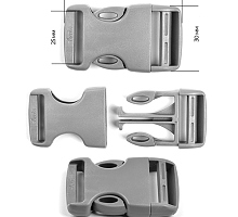 Фастекс 25мм цв.серый