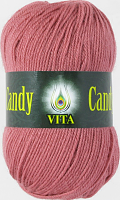 Пряжа Vita Candy, цвет 2504 темный коралл