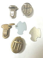 Замок для сумки 25х35 мм, матовая бронза Ш24