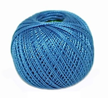 Пряжа Ирис, 100% хлопок 25гр. 2608 т.голубой