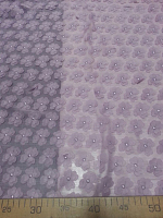 Шифон с цветочками сиреневый