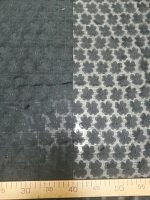 Шифон с цветочками черный