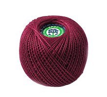 Пряжа Ирис, 100% хлопок 25гр. 1204 (032) бордо