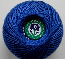 Пряжа Ирис, 100% хлопок 25гр. 2411 яр.синий
