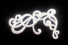 Термоаппликация узор белый, 10 х 6.3см