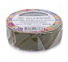 Флористическая лента Blumentag 1см 27,4м с пропиткой из воска зеленая ш18